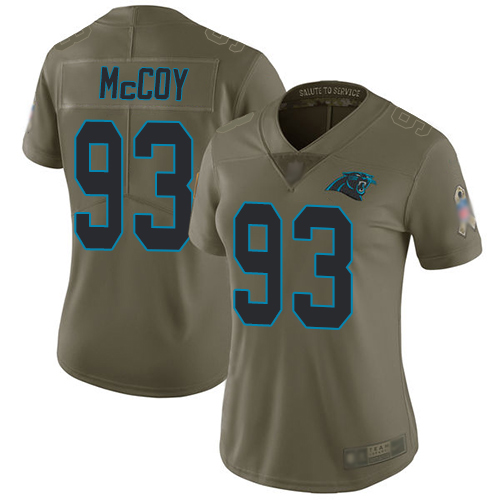 Carolina Panthers Limited Olive Women Gerald McCoy Jersey NFL Football #93 2017 Salute to Service